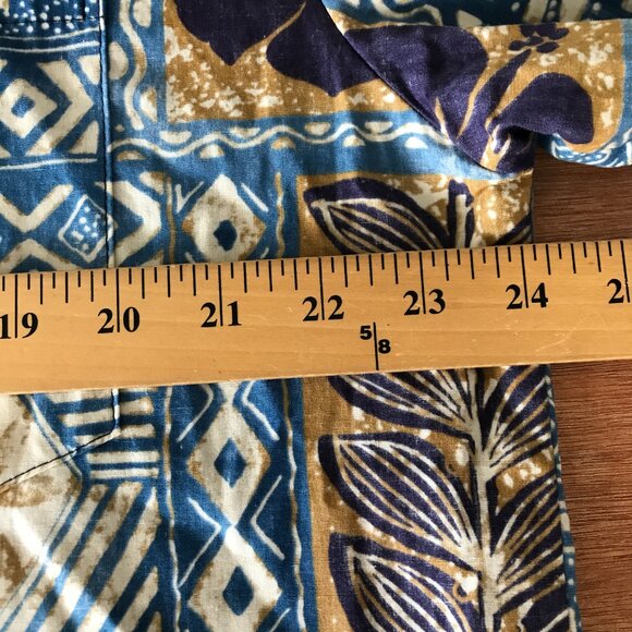 Blue Hawaii Hawaiian Shirt Men XL Blue Turtle Button Up Pocket Short Sleeve - Picture 8 of 11